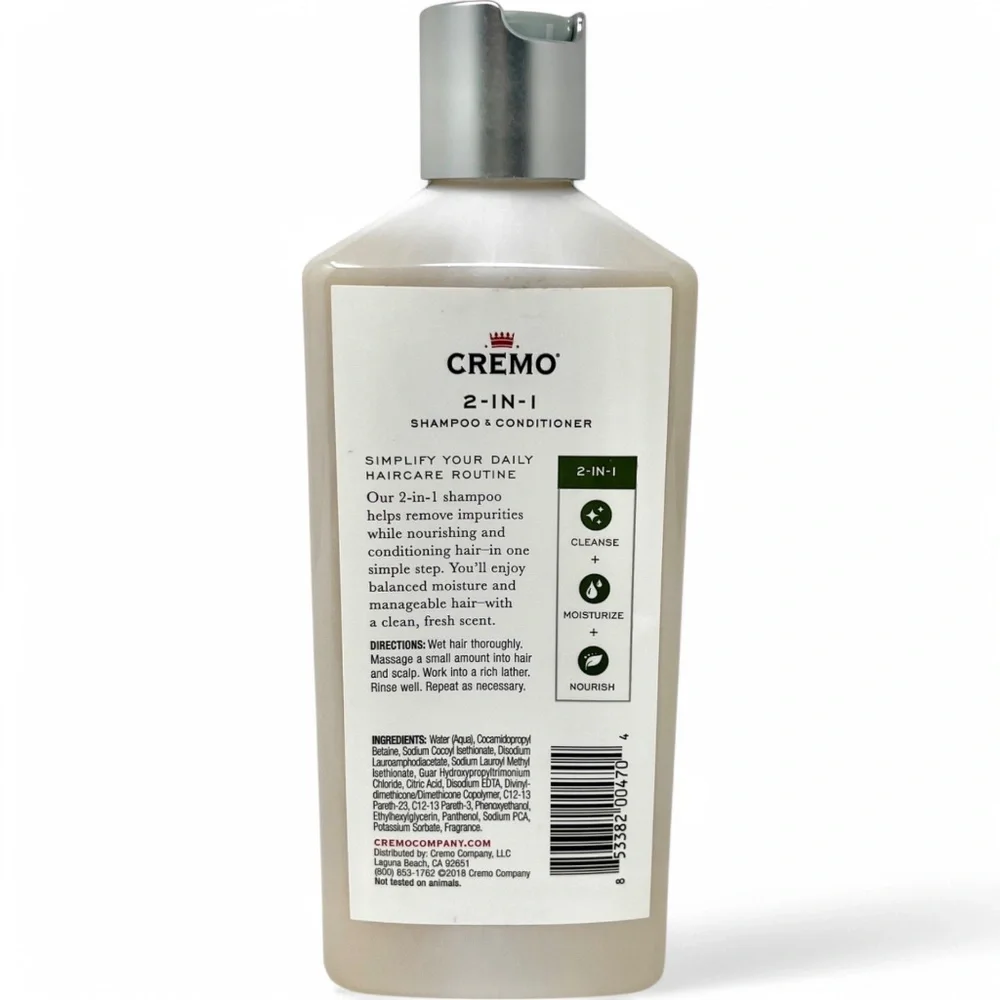 Cremo 2-in-1 FRESH BLEND Shampoo + Conditioner 16 fl oz Sealed NEW 1 Count